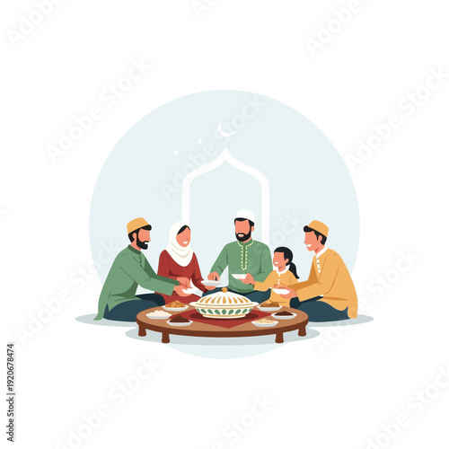 Joyful Family Gathering For Festive Meal Sharing Precious Moments Together