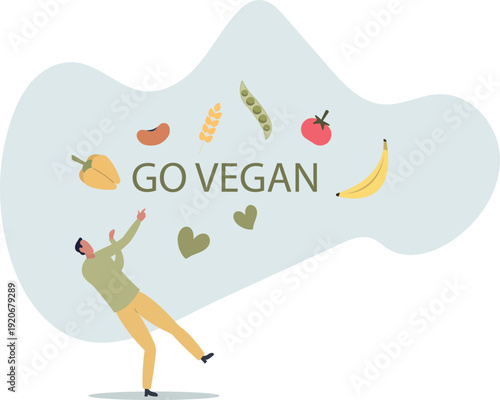 Vegan and natural, green diet eating lifestyle.heart symbol love like natural.person's life situation and his activities.