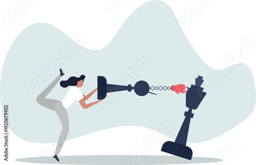 Game changer to win business competition, secret weapon or winning strategy to defeat rival and competitors,person's life situation and his activities.