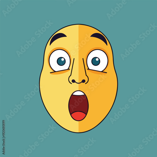 Shocked Face Emoji Surprised Expression Cartoon Character