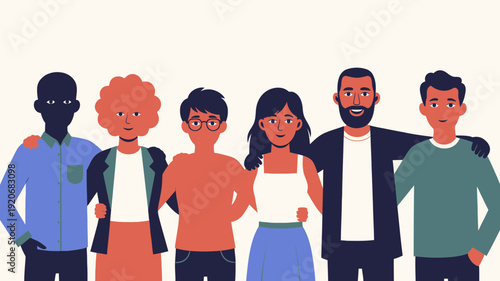 Diverse Group of Friends Together