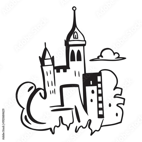 Minimalist icon representing a vector file format