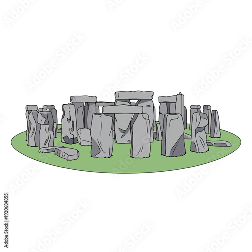 Stonehenge Monument Illustration