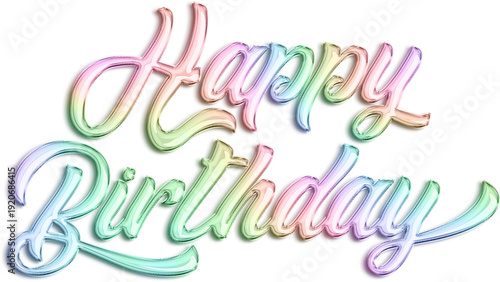 Bild auf Leinwand Multicolored Happy Birthday Letters Banner