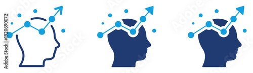 growth mindset head chart icon