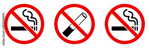 no smoking prohibition sign set