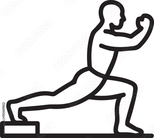 minimalist Bulgarian Split Squat Icon