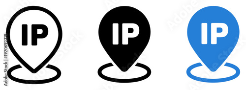 ip address location icon vector