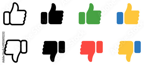 thumbs up down icon vector