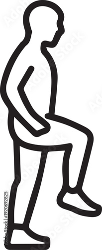 unique Calf Raise outline Icon