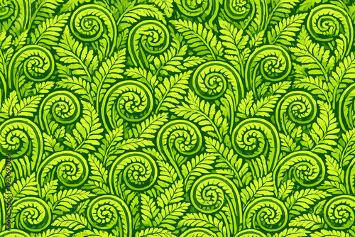 Ferns create a detailed pattern with green tones in a garden setting during daylight hours