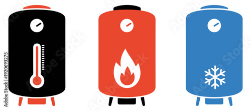 water heater boiler icon vector