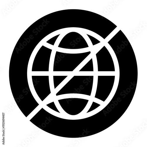 Sanctions icon glyph style vector illustration