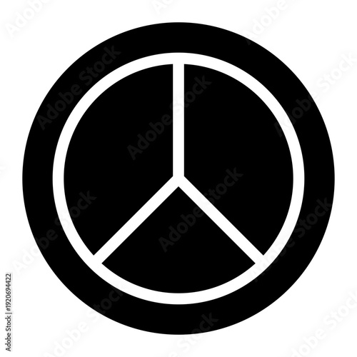Peaceful icon glyph style vector illustration