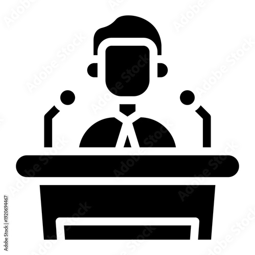 Ambassadors icon glyph style vector illustration