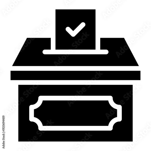 Vote icon glyph style vector illustration