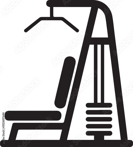 lat pulldown machine icon silhouette