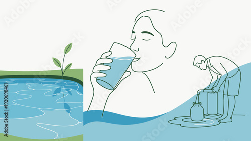 Drinking Water from a Glass