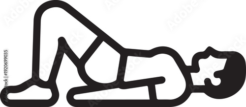 modern glute bridge exercise icon