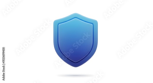 Free Download Blue shield icon with gradient effect and subtle shadow - GFXLoad