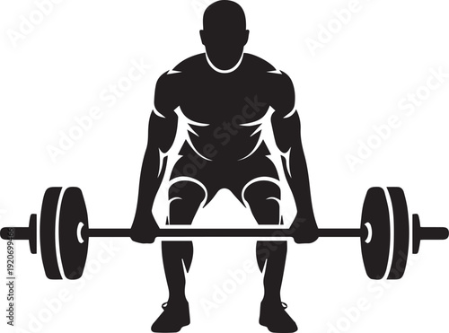 silhouette of man lifting dumbbell