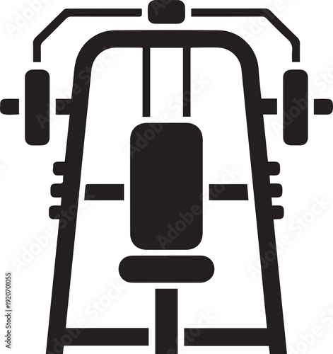 Shoulder Press Machine icon silhouette
