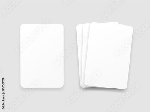 Playing card mockup. Heart playing card on a white background. Card and board game mockup. EPS10 Vector.