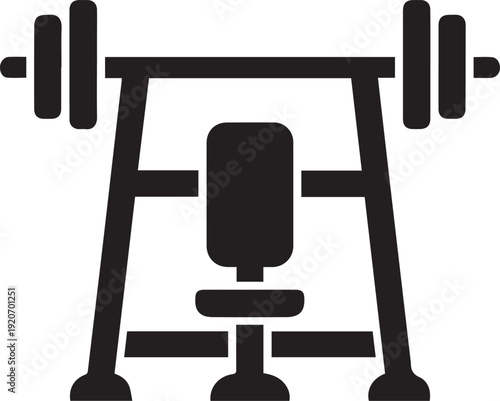 Shoulder Press Machine icon silhouette