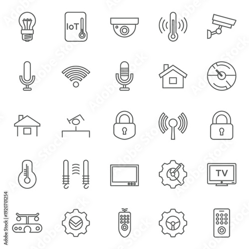 Smart home and security icons