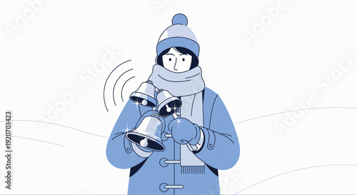 Joyful Winter Celebration With Handheld Jingle Bells