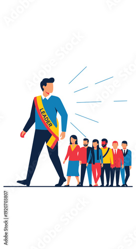 Leading The Way With Vision And Purpose Motivational Leadership Concept