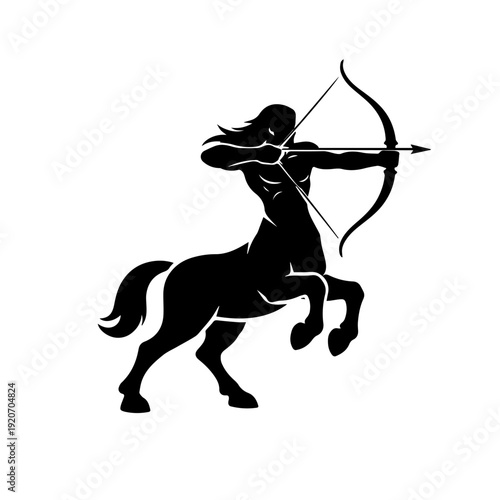 Centaur silhouette illustration vector icon
Vector illustration on a white background