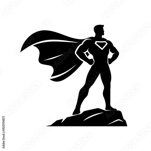 Hero silhouette illustration vector icon
Vector illustration on a white background