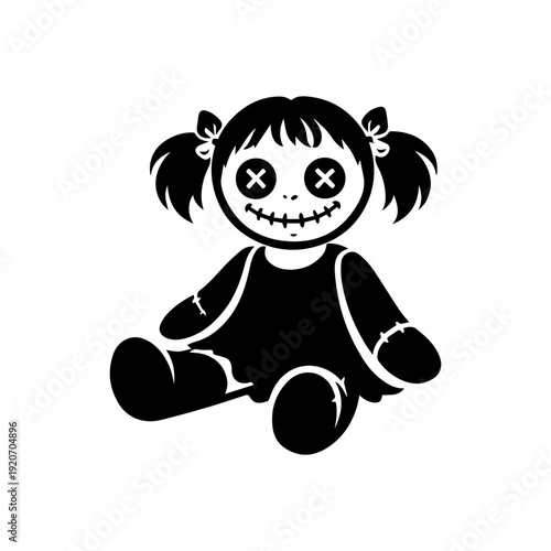 Doll silhouette illustration vector icon
Vector illustration on a white background