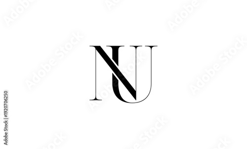 NU initial letters logo or NU monogram