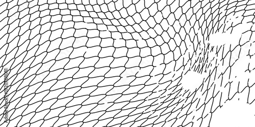 Mesh texture for fishing nets. black and white Seamless pattern for sportswear or soccer goal, volleyball net, basketball hoop, hockey, athletics. Abstract net background for sports