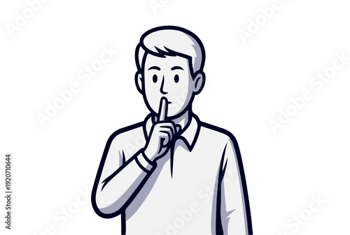 Silence Symbol Illustration