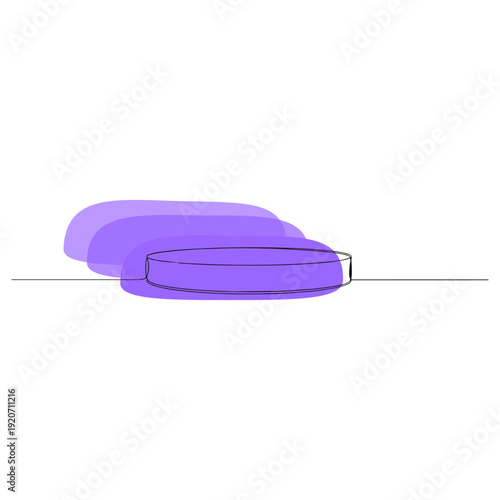 a rounded, cylindrical podium, line art style, digital illustration.svg