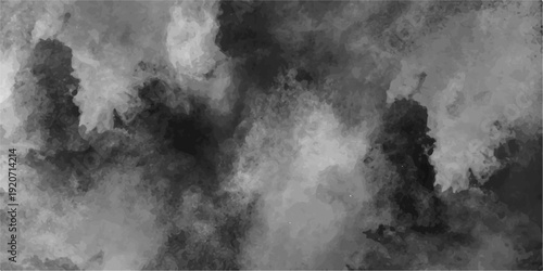 dramatic black and white abstract smoke texture background with dark moody watercolor wash and gritty artistic clouds