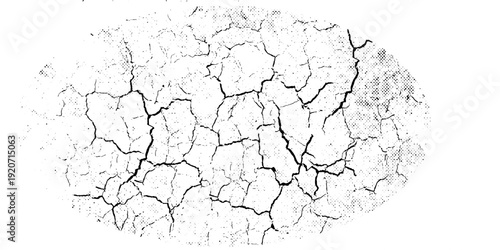 Texture soil dry crack background pattern of drought lack of water of nature white black old broken.