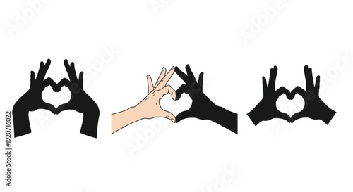 Hands forming heart shapes a visual exploration of affection silhouette
