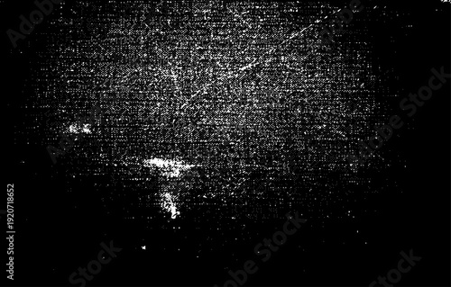 Vintage film grain texture, grunge dust and noise overlay on black background