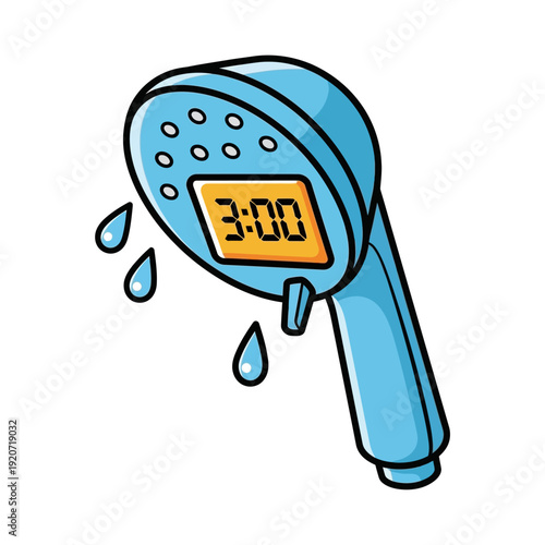 Shower Head with Digital Timer Display.