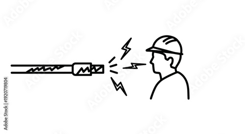 Electric shock from live electrical wire to worker.