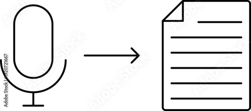 Speech to text icon.