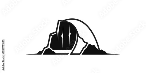 USA, US, U.S, United States - Delicate Arch Illustration, Minimalist Arches National Park Art, Utah Desert Landmark Design
