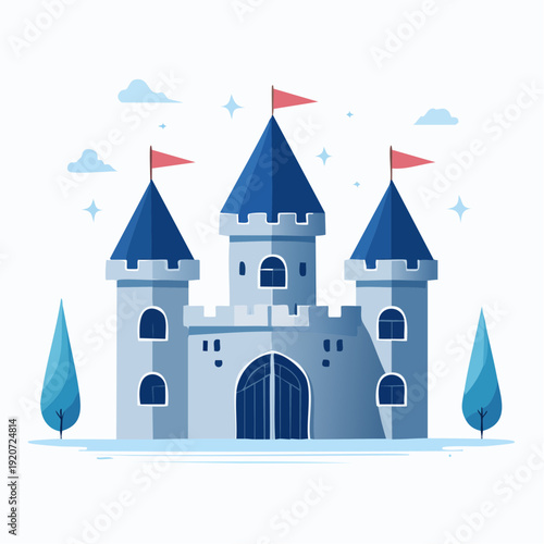 Fairytale Castle Illustration - A Majestic Fantasy Fortress