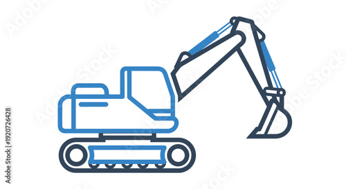 Iconographic Representation Of An Excavator Machine