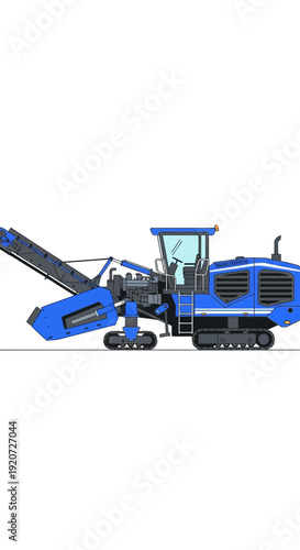 Industrial Blue Heavy Machinery For Road Construction And Repair Work
