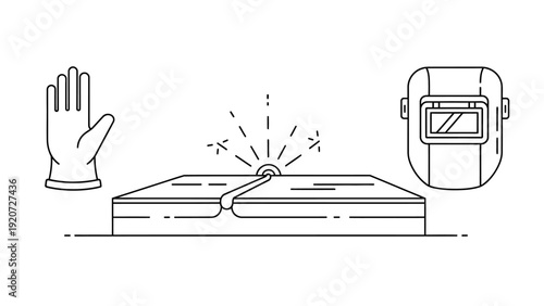 Welding equipment and materials illustration